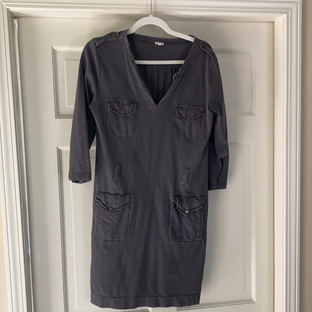 Grey cargo style JCrew dress. Size medium
